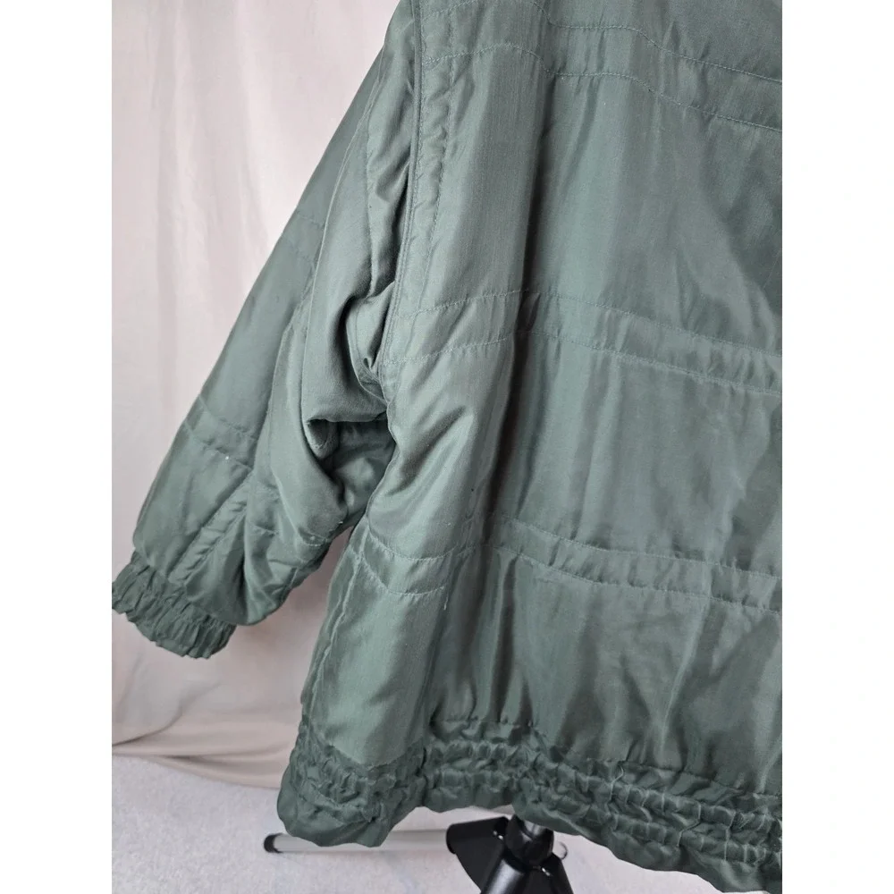 vintage London Fog‎ green bomber jacket with a quilted design & collar Large L